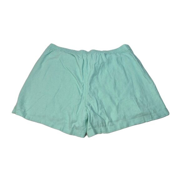 J.Crew Women's Striped linen blend drawstring Shorts Size XXL Green Mint (55) - Picture 2 of 12